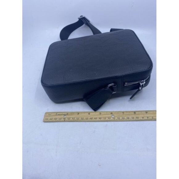 Michael Kors Cooper Logo Flight Black Camellia Matte Leather Cross Body … - Picture 3 of 6